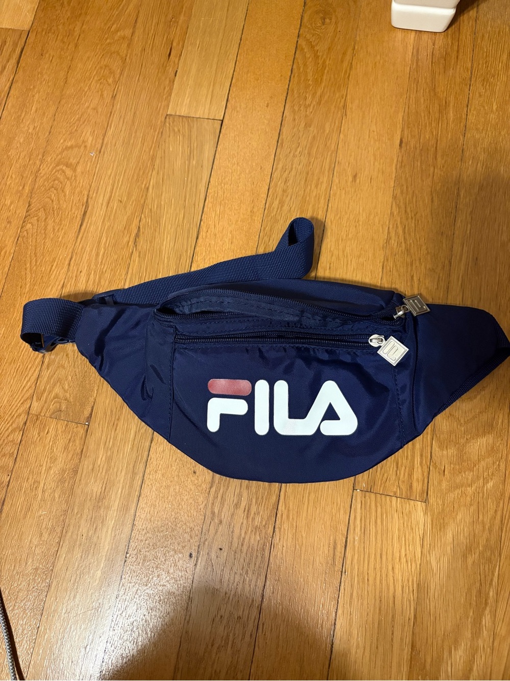 FILA Navy and White Logo Belt Bag